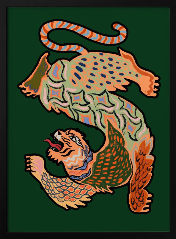 Asiatischer Tiger Grün | Poster