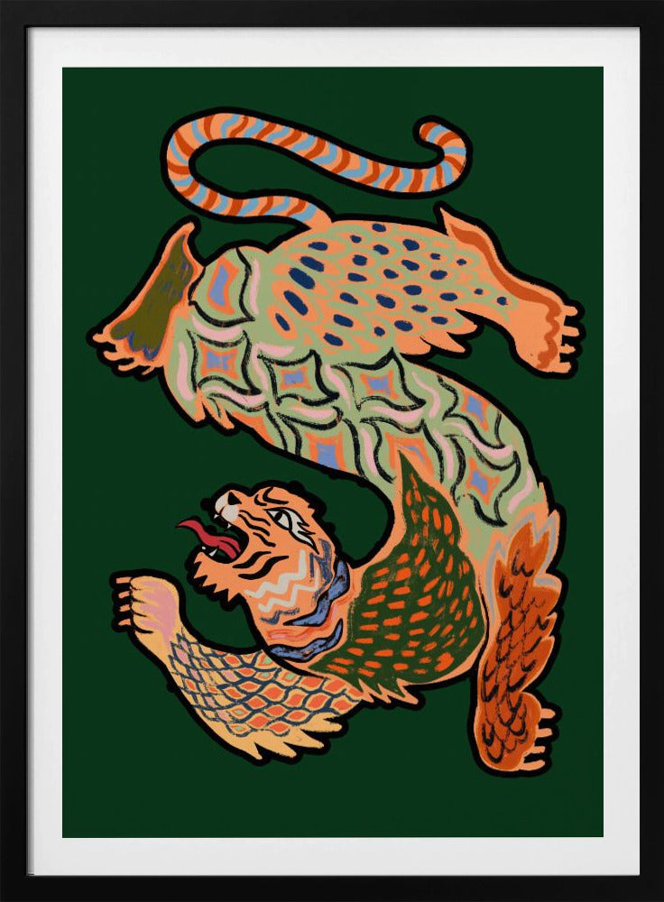 Asiatischer Tiger Grün | Poster