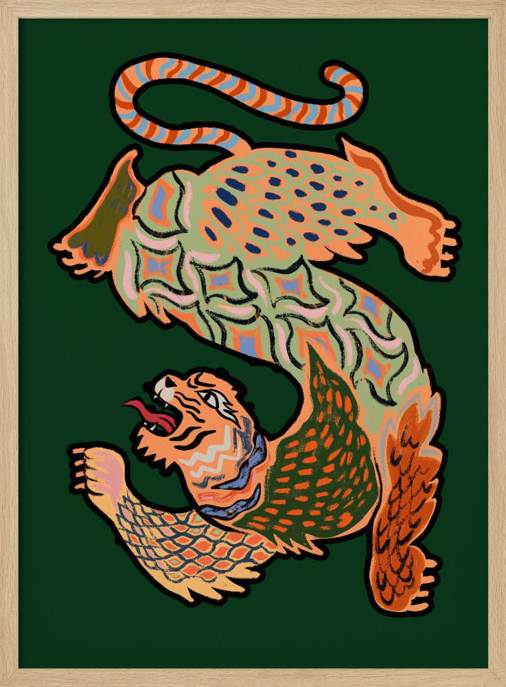 Asiatischer Tiger Grün | Poster