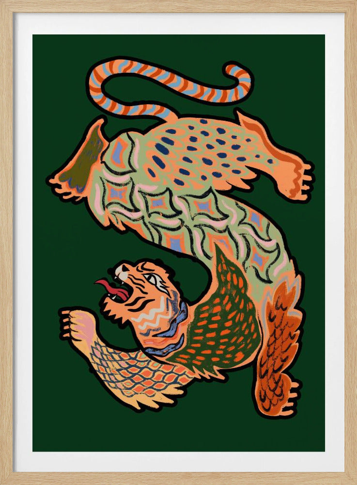 Asiatischer Tiger Grün | Poster
