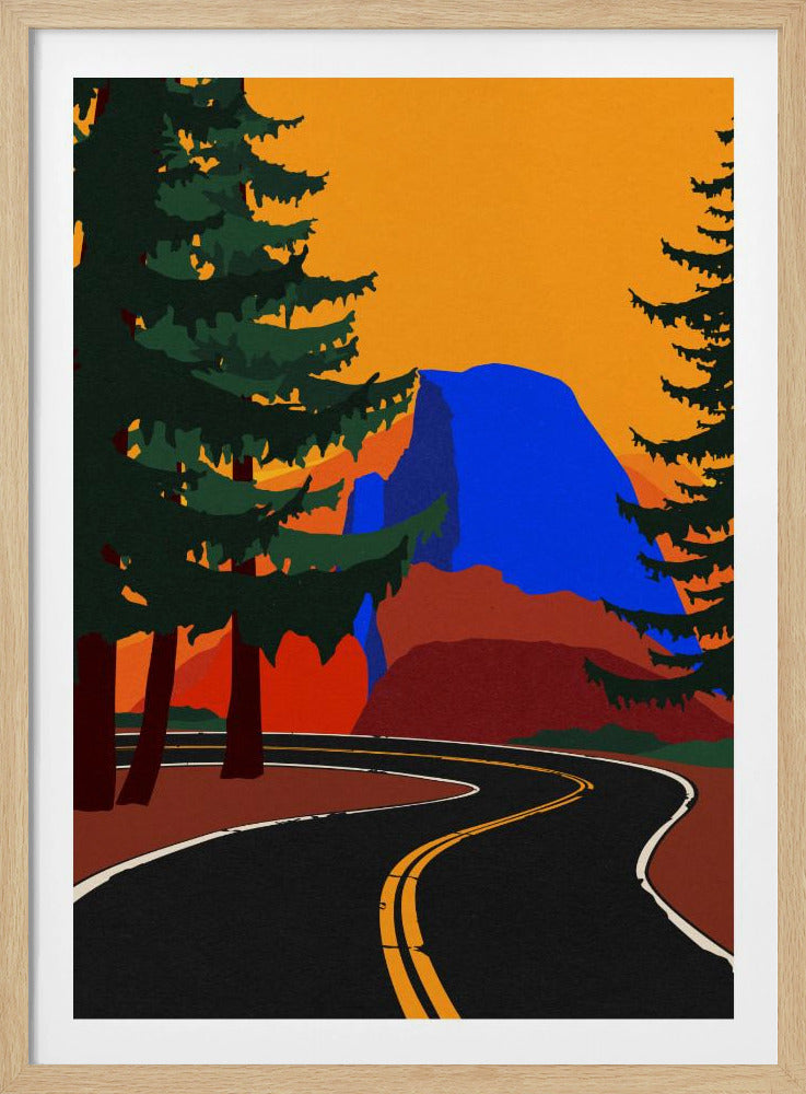 Clacier Road mit Half Dome | Poster