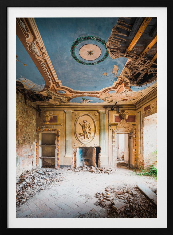 Verlassene Villa mit Fresko | Poster