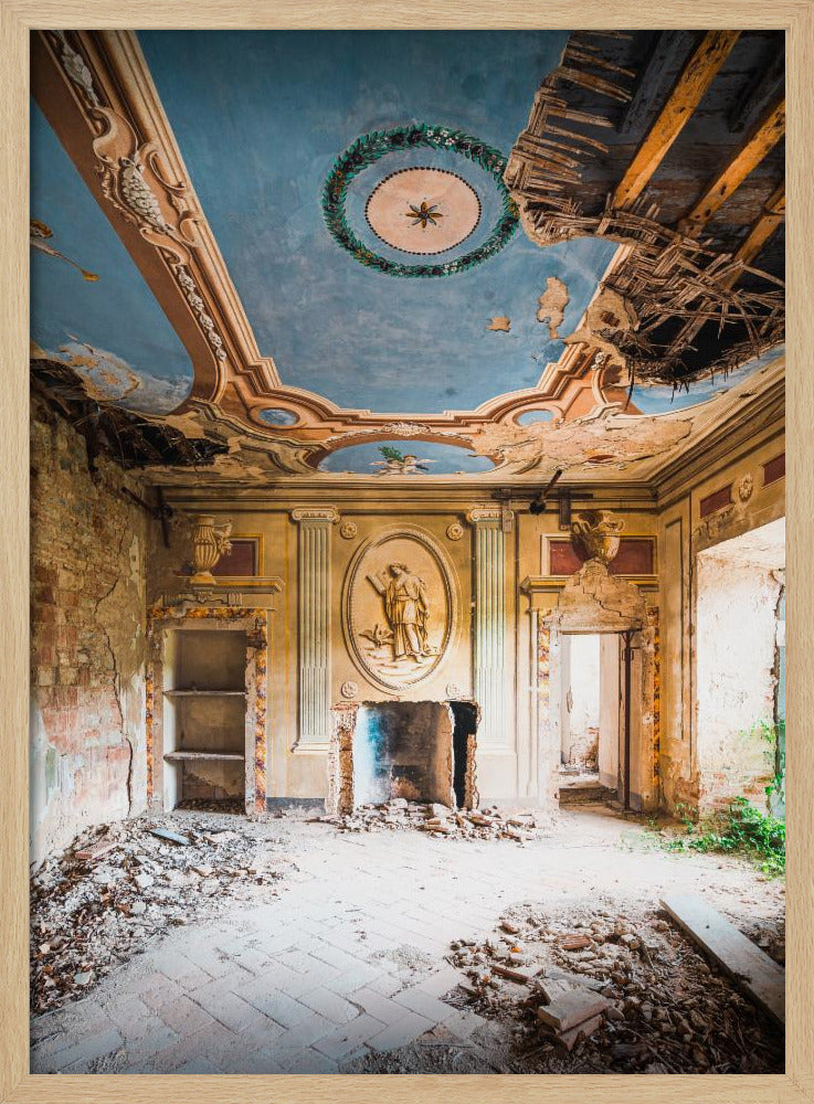 Verlassene Villa mit Fresko | Poster