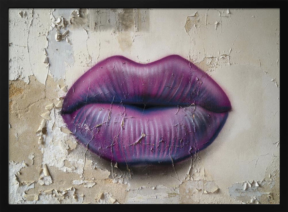 Lippen an der Wand | Poster