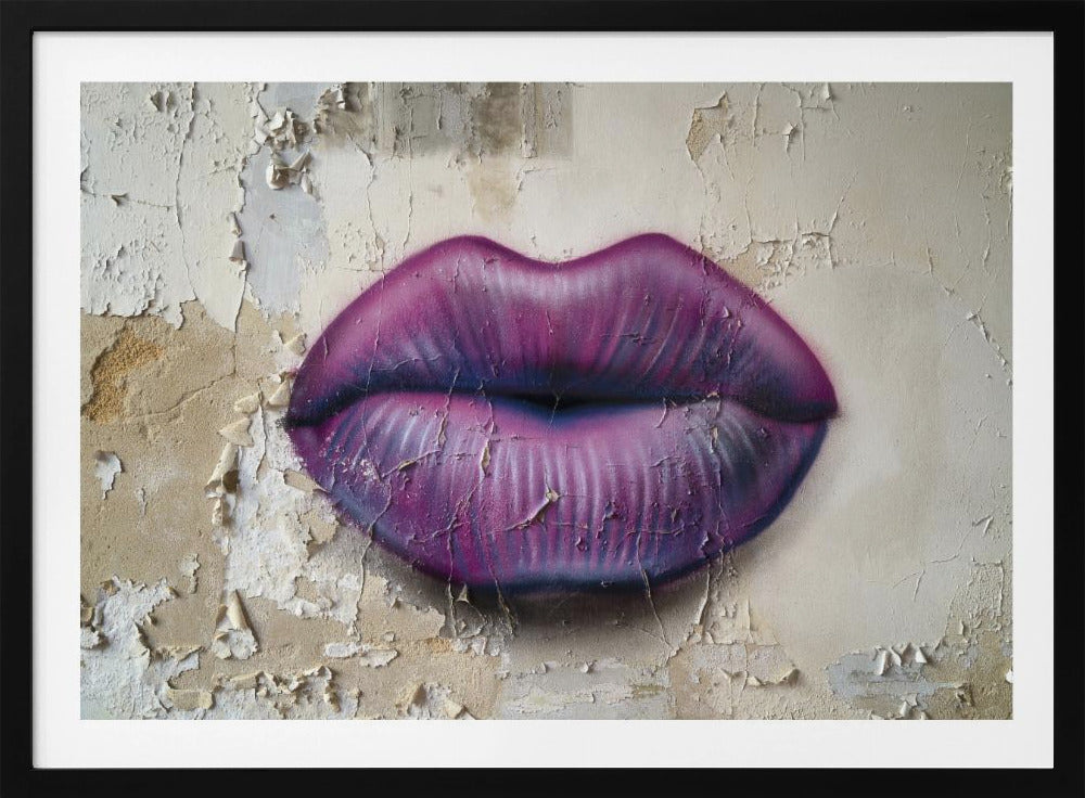 Lippen an der Wand | Poster