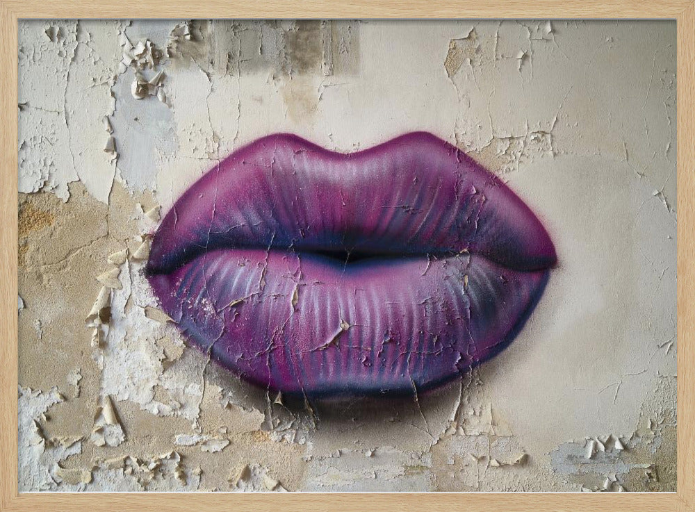 Lippen an der Wand | Poster