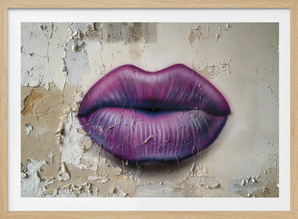 Lippen an der Wand | Poster
