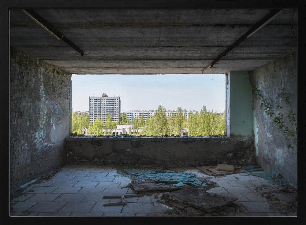 Blick auf Pripyat in Tschernobyl | Poster