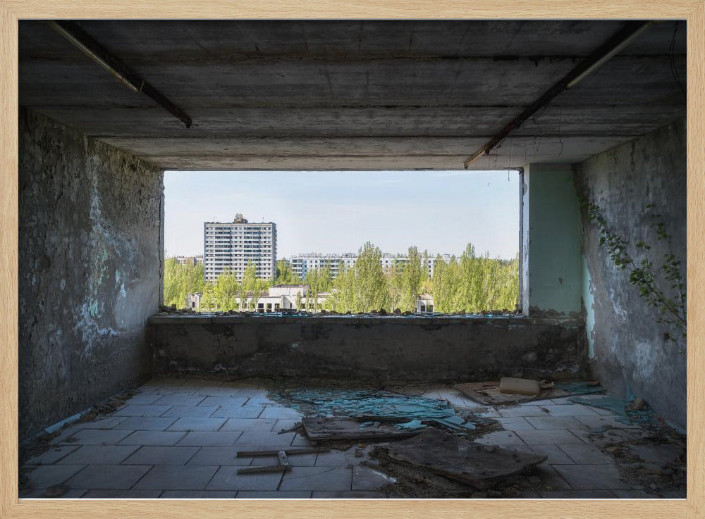 Blick auf Pripyat in Tschernobyl | Poster