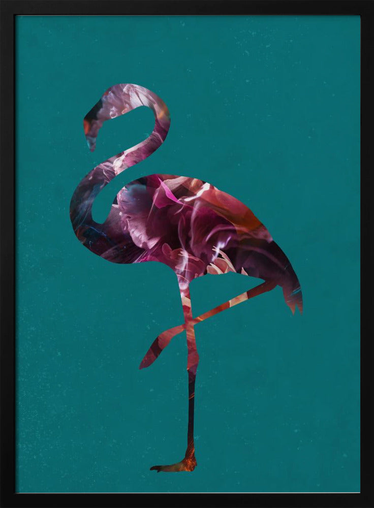 Flamingo Pink und Grün | Poster