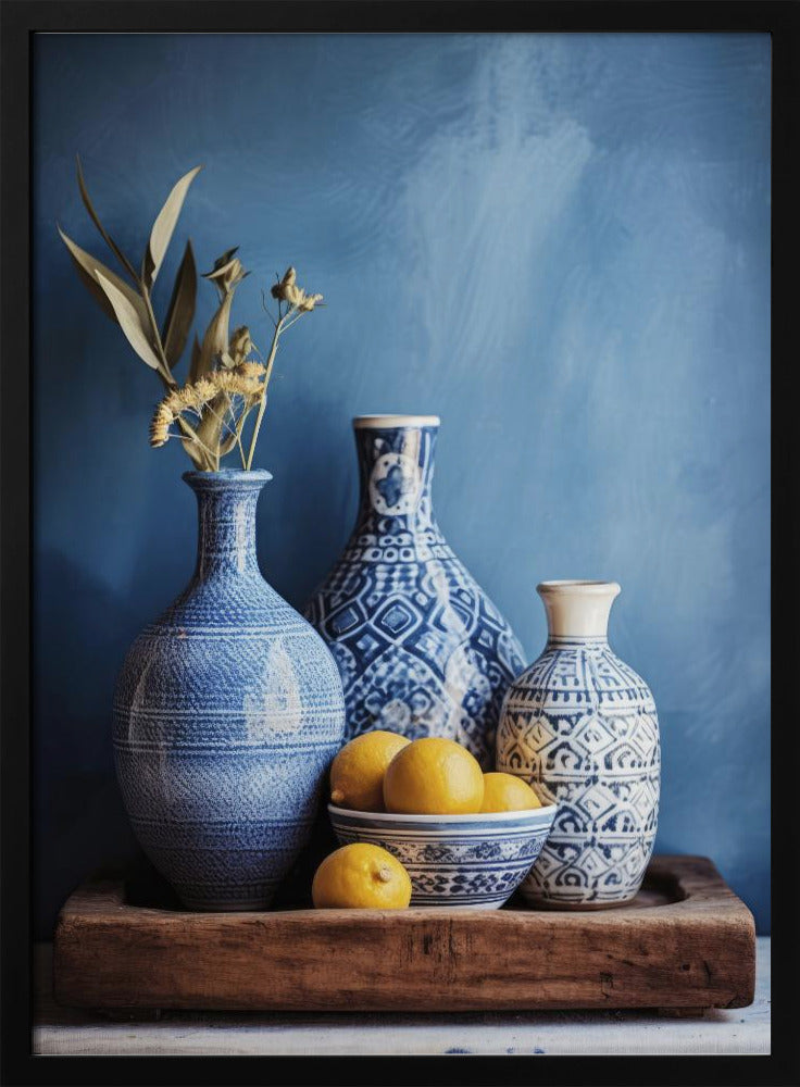 Blaue Harmonie Stillleben | Poster