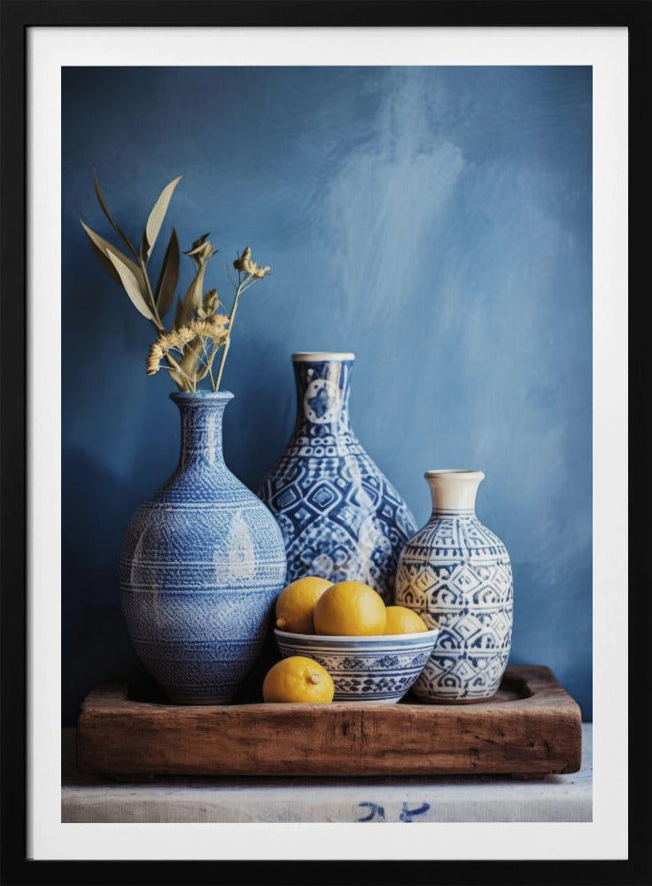 Blaue Harmonie Stillleben | Poster