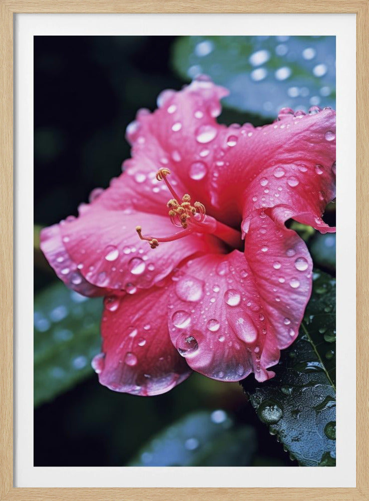 Blütenblätter im Regen | Poster