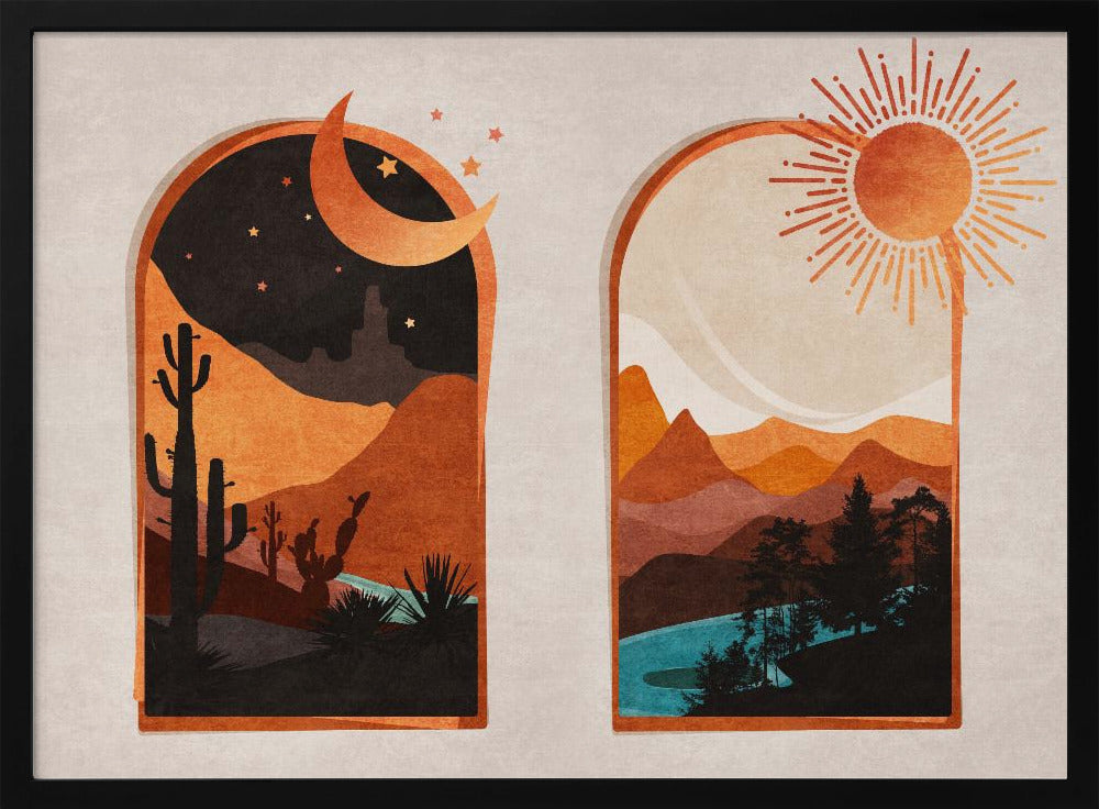Morgen- und Abenddämmerung in der Wüste | Poster