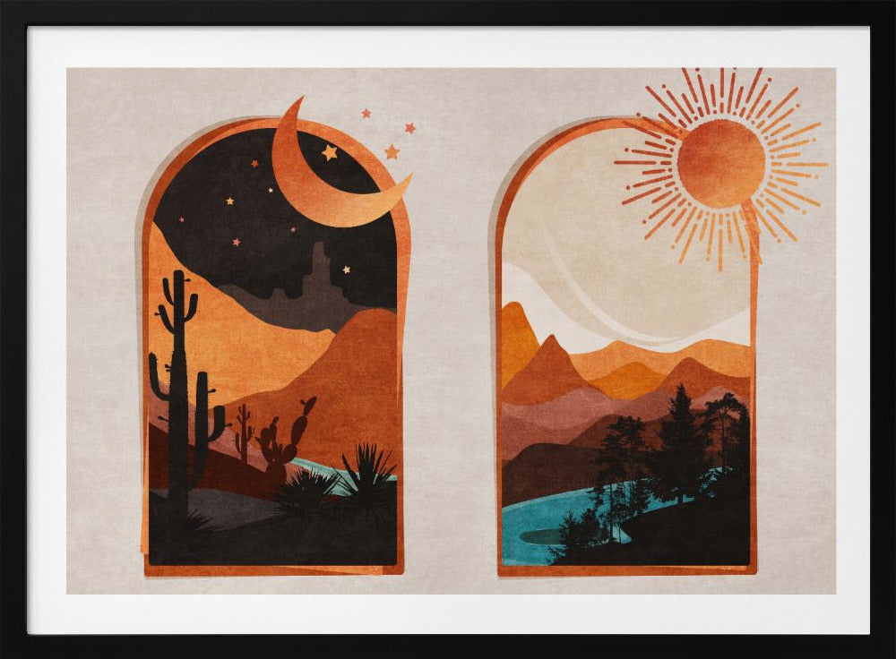 Morgen- und Abenddämmerung in der Wüste | Poster
