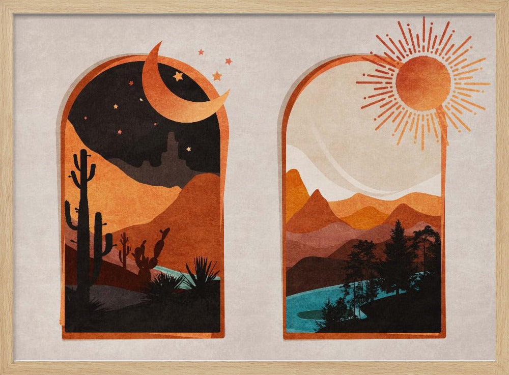 Morgen- und Abenddämmerung in der Wüste | Poster