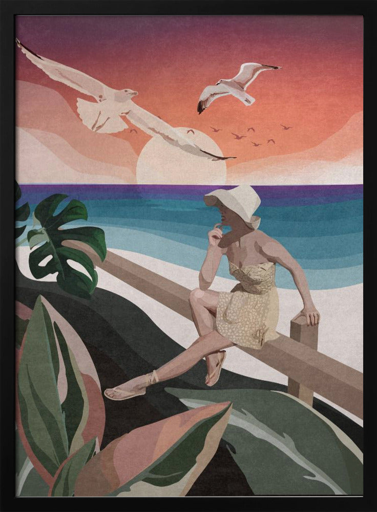 Kontemplation am Meer | Poster