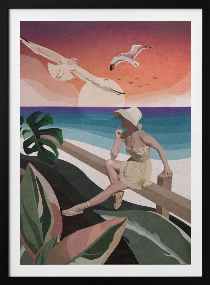 Kontemplation am Meer | Poster