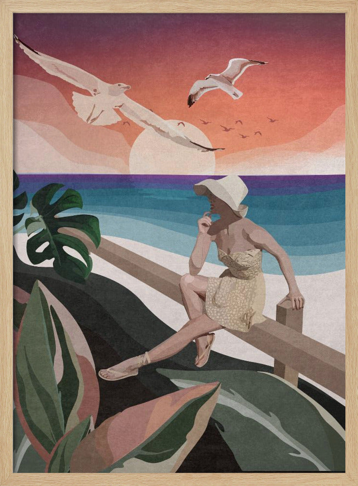 Kontemplation am Meer | Poster
