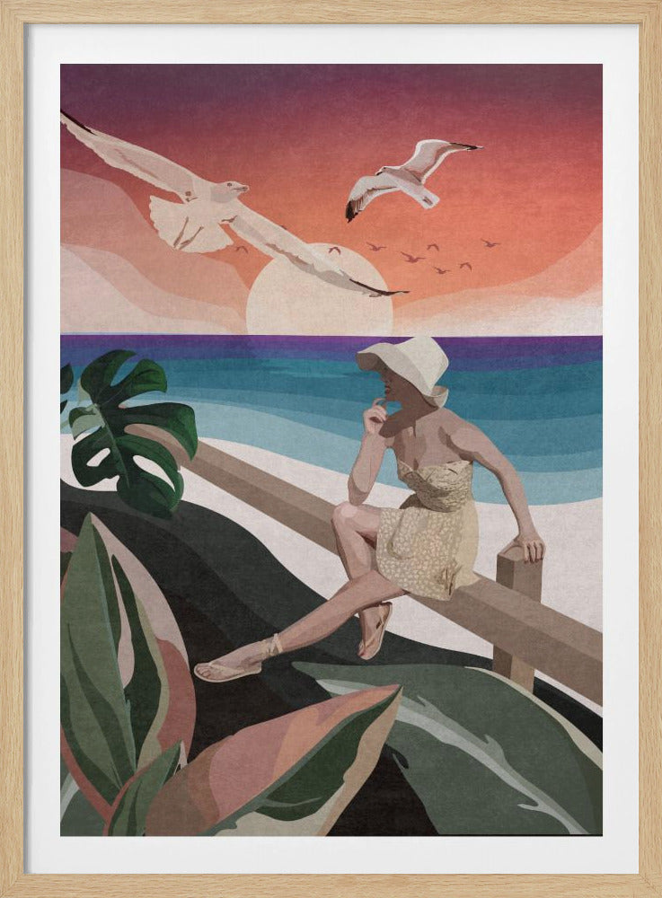Kontemplation am Meer | Poster