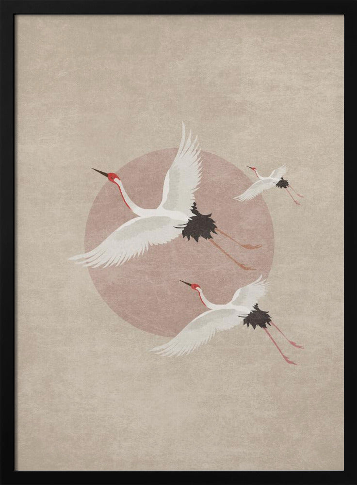 Kraniche im Flug | Poster