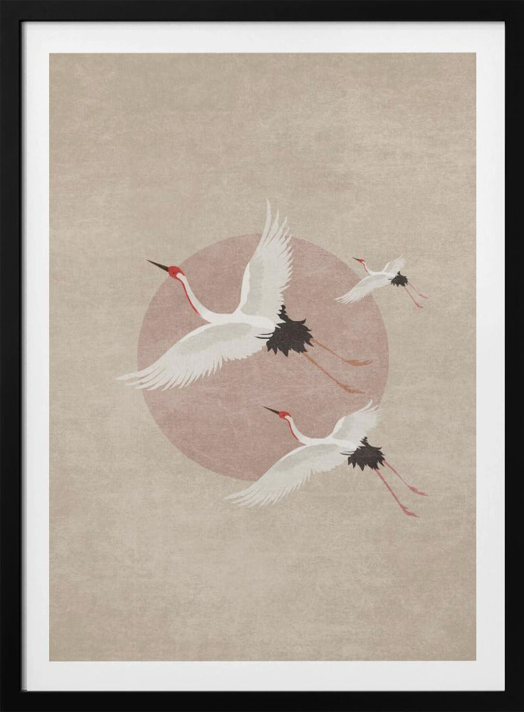 Kraniche im Flug | Poster