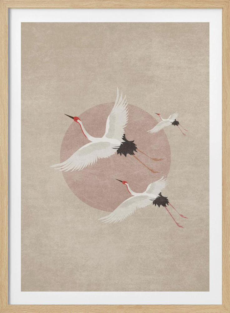 Kraniche im Flug | Poster