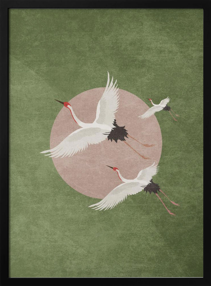 Kraniche im Flug | Poster