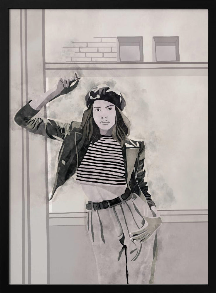Rauchende Frau 4x5 Druck von Bohonewart | Poster