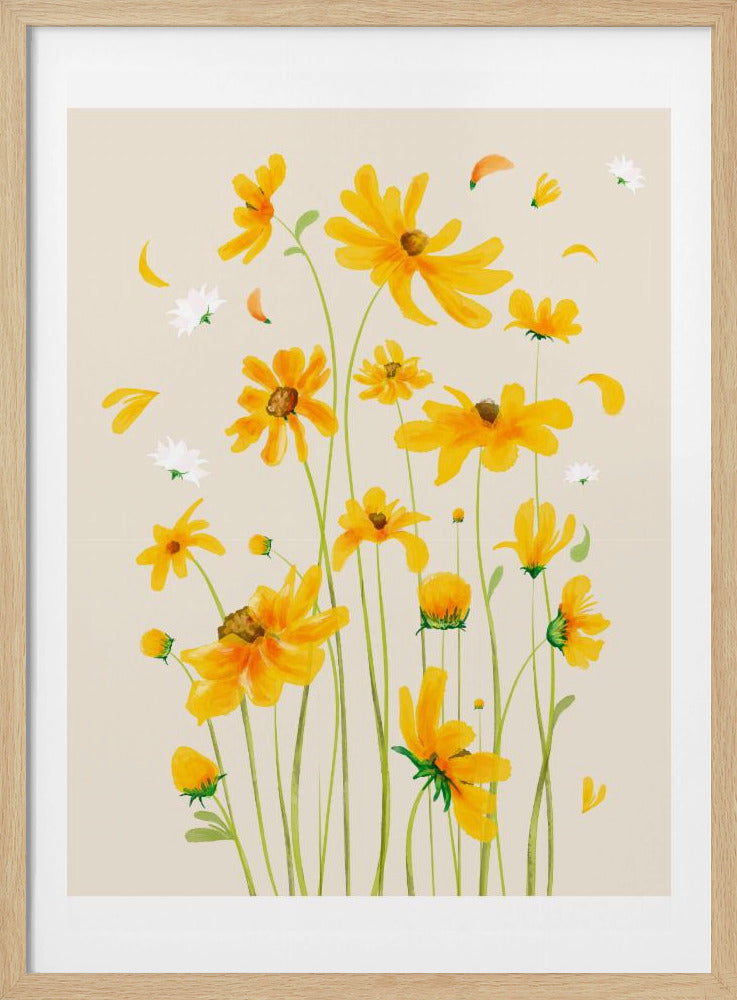Goldene Blüten | Poster