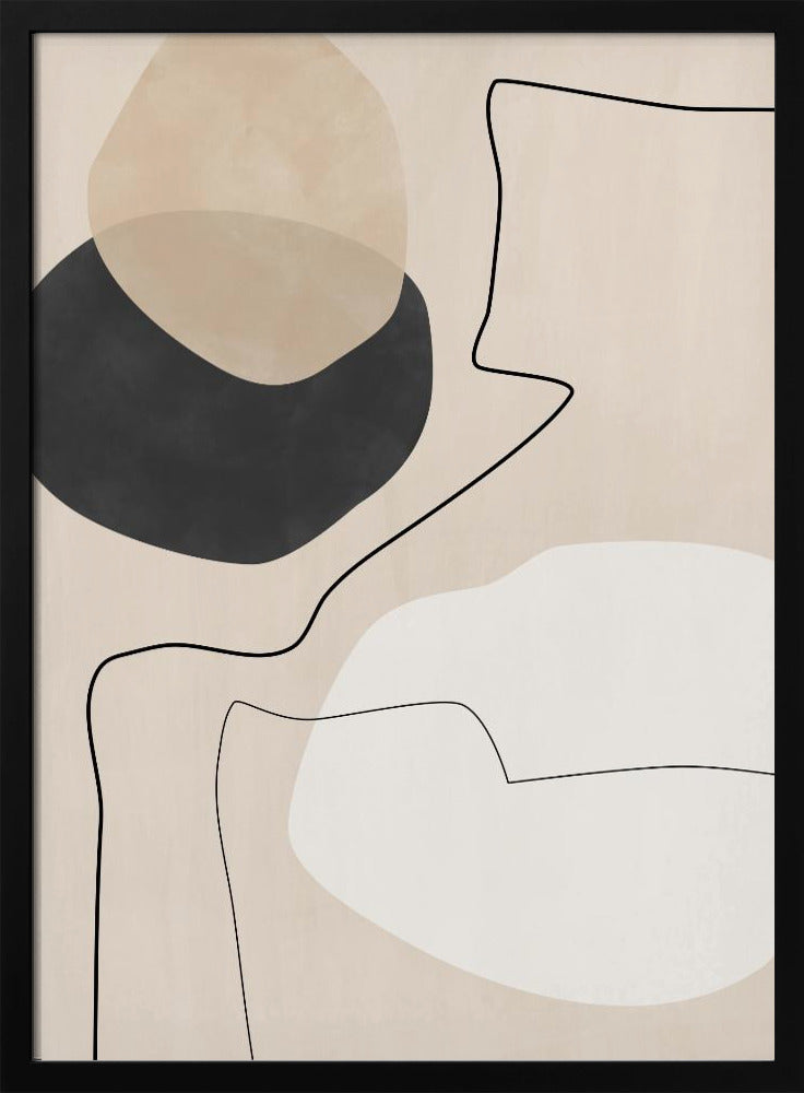 Organic Shapes & Lines Painting | Poster