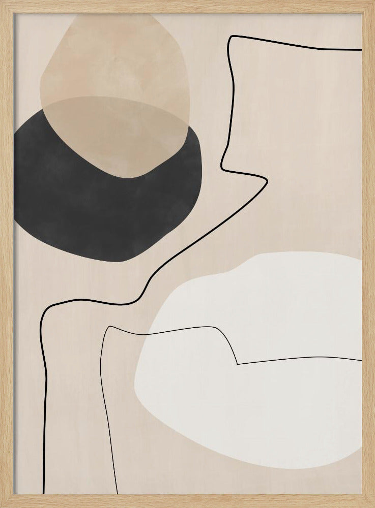 Organic Shapes & Lines Painting | Poster