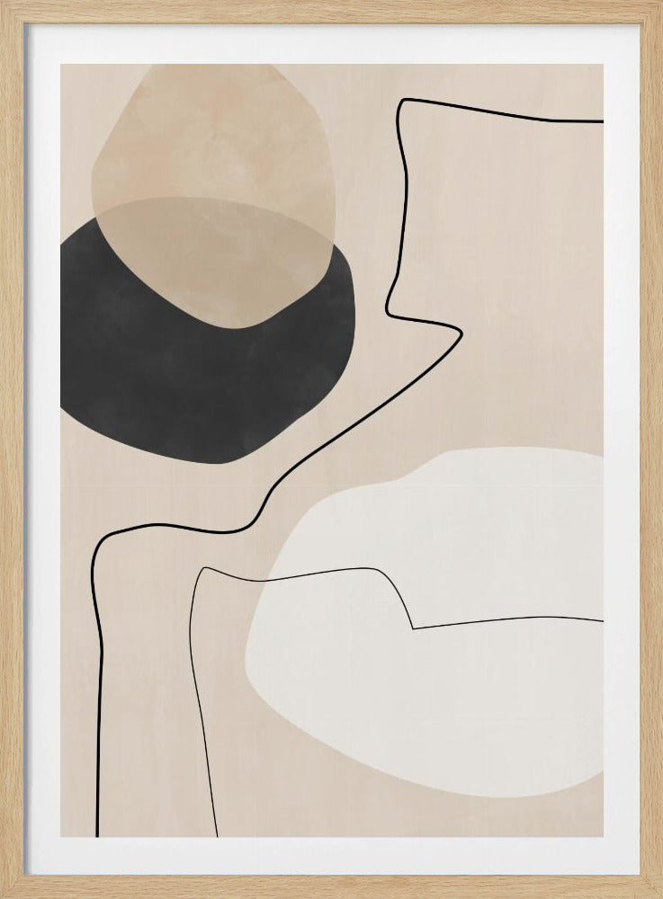 Organic Shapes & Lines Painting | Poster