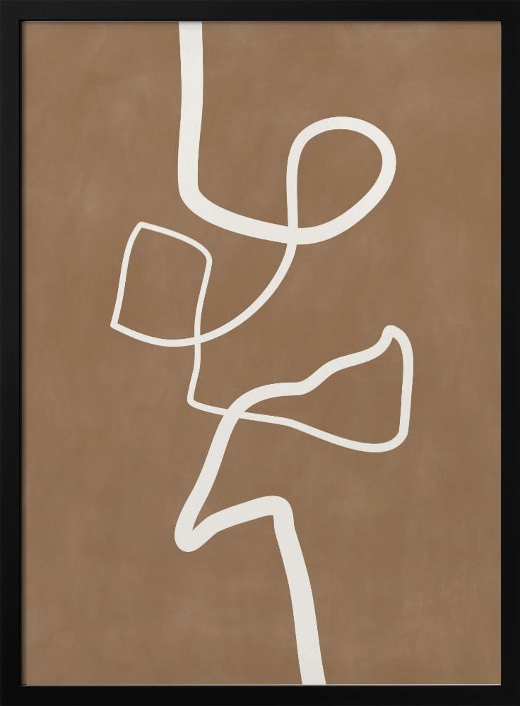 Weißes Einzellinien-Kunstwerk | Poster