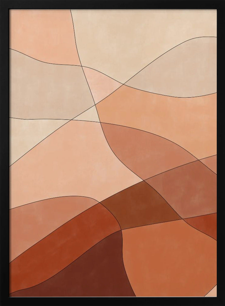 Fließende Linien und warme Erdtöne | Poster