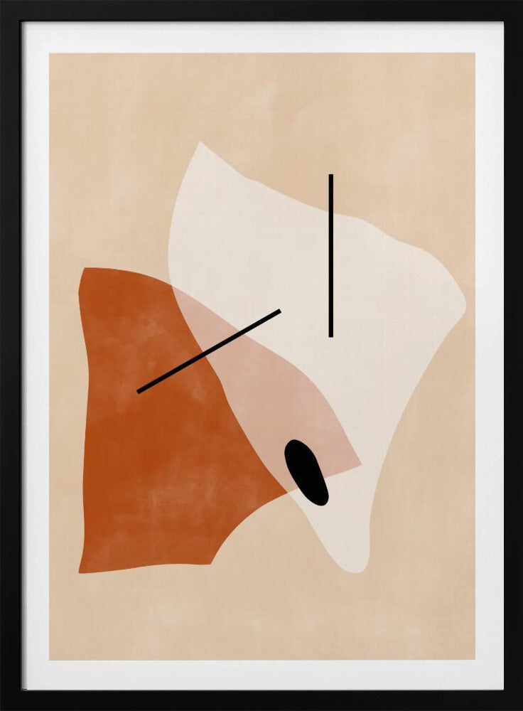 Geometrische Formen in Erdtönen | Poster