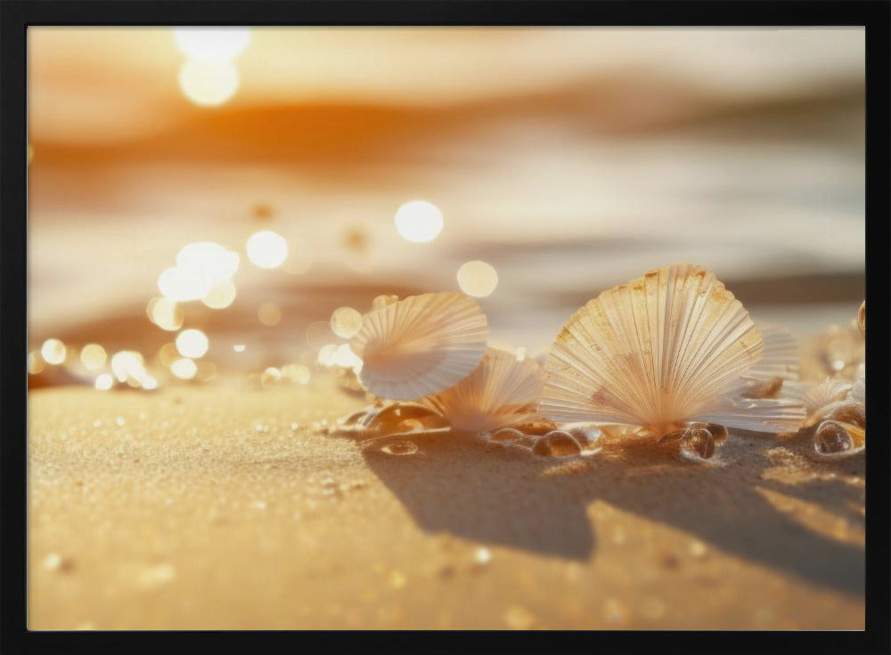 Sonnenbeschienene Muscheln | Poster