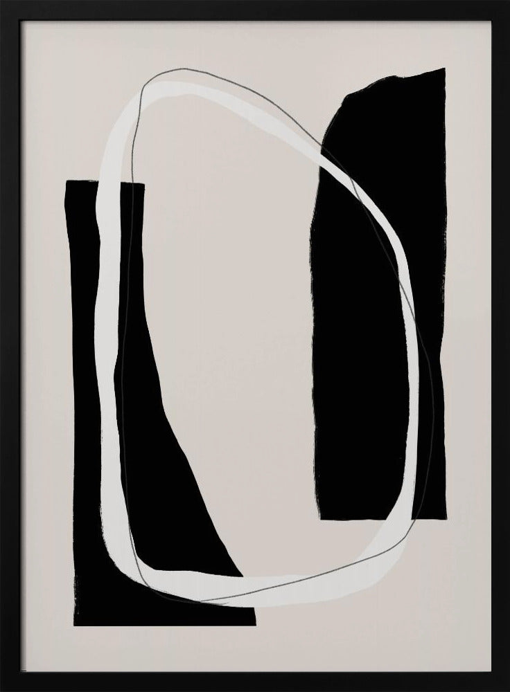 Monochrome geometrische Formen | Poster