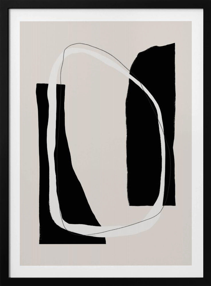 Monochrome geometrische Formen | Poster
