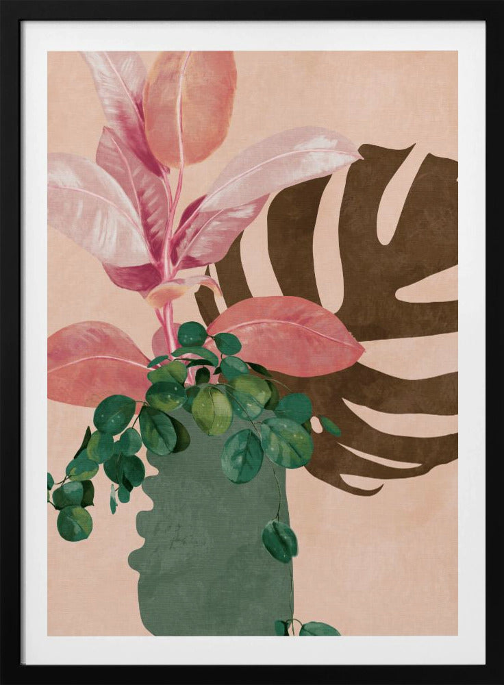 Leaves More 6 Pink | Poster