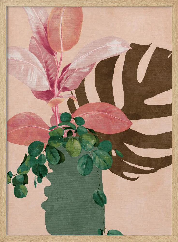 Leaves More 6 Pink | Poster