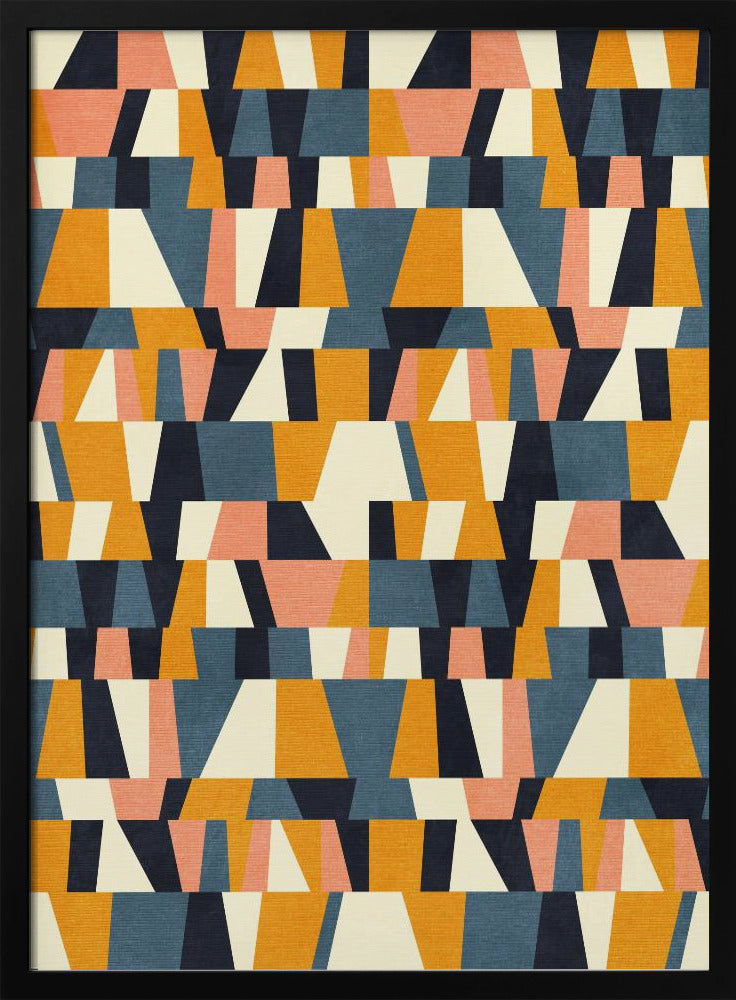 Rainbow Plus Shapes Blue Mustard14 | Poster