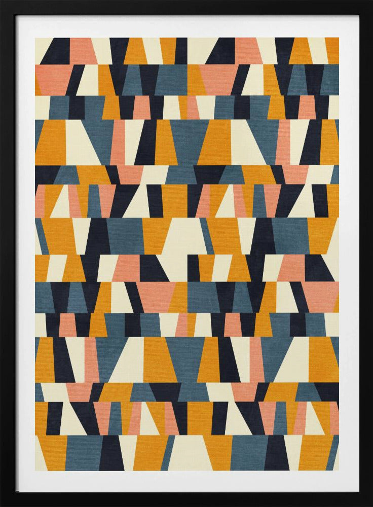 Rainbow Plus Shapes Blue Mustard14 | Poster