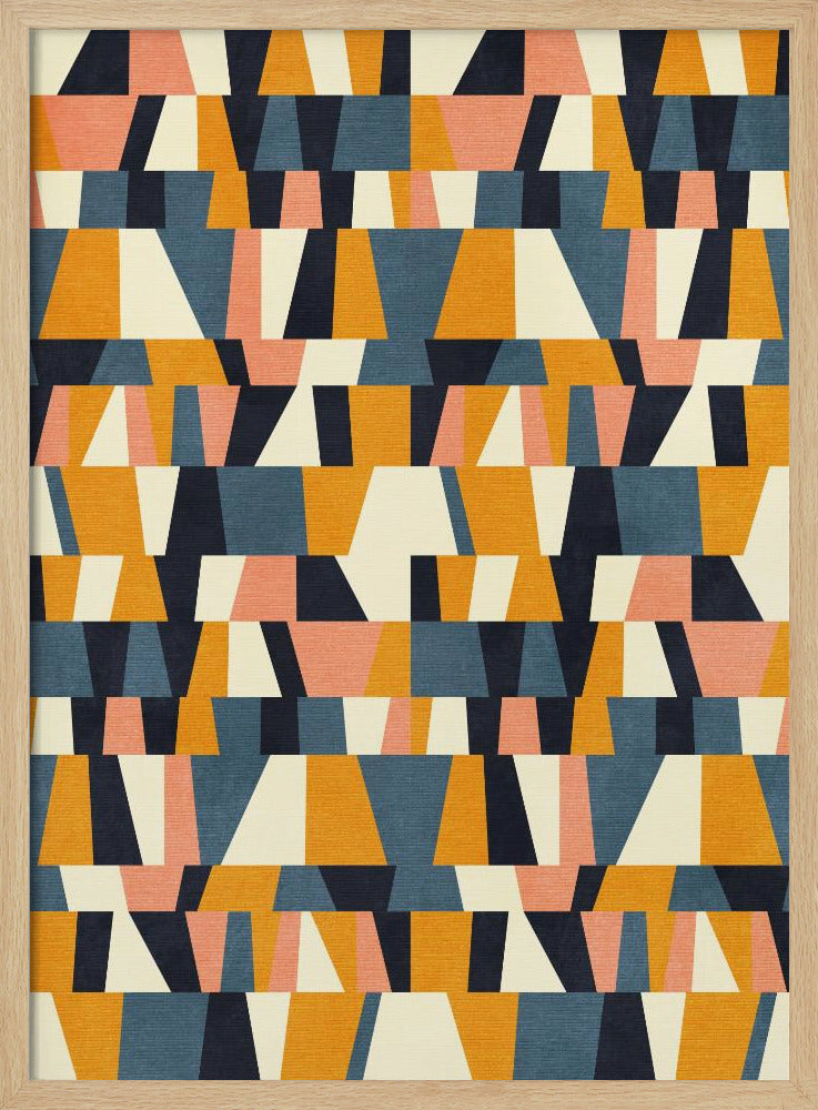 Rainbow Plus Shapes Blue Mustard14 | Poster