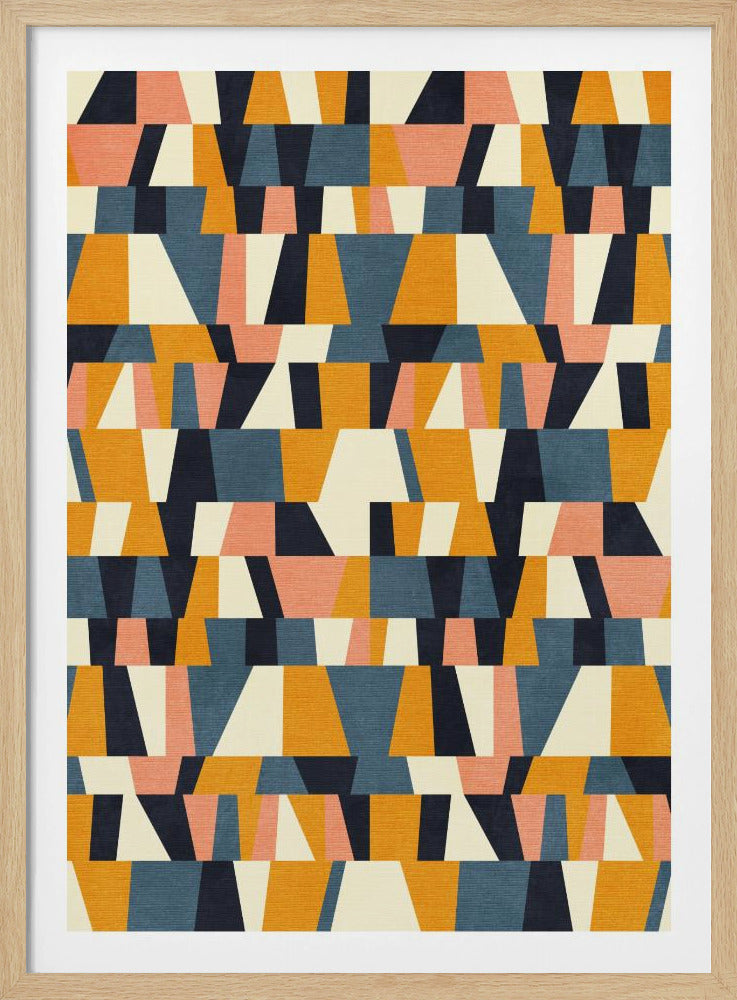 Rainbow Plus Shapes Blue Mustard14 | Poster