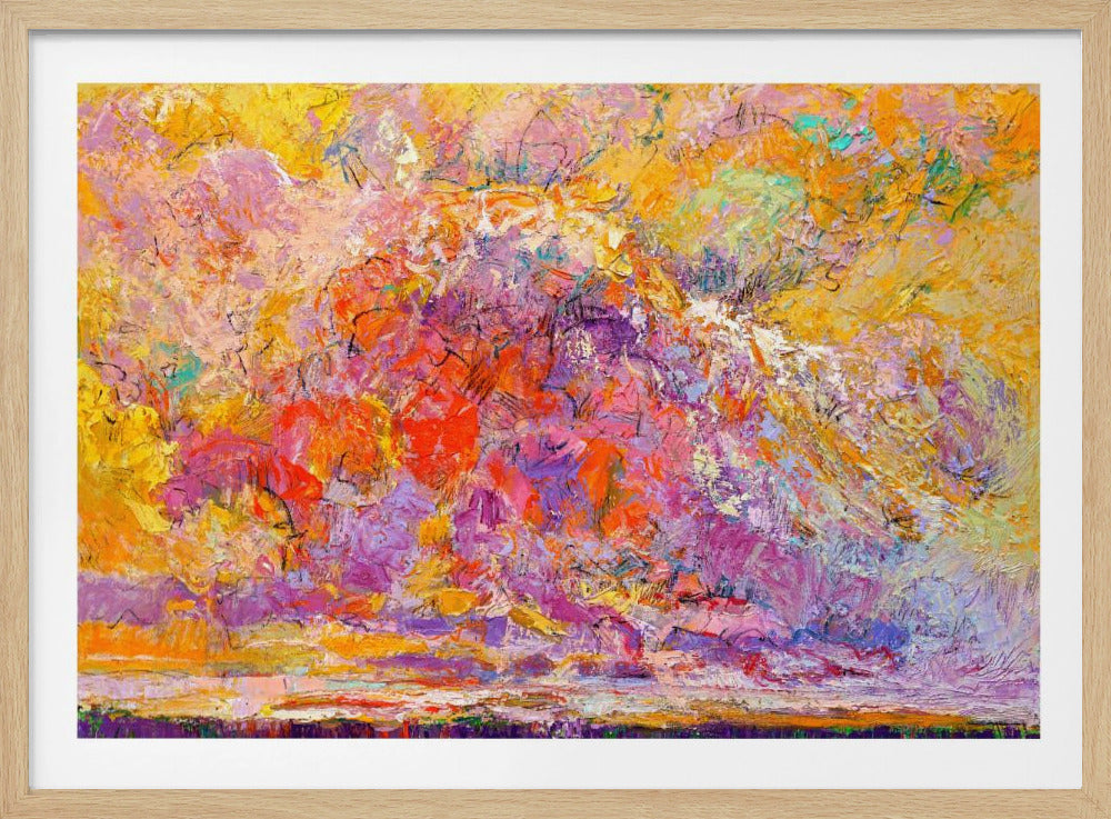 Expressionistisches buntes abstraktes Poster