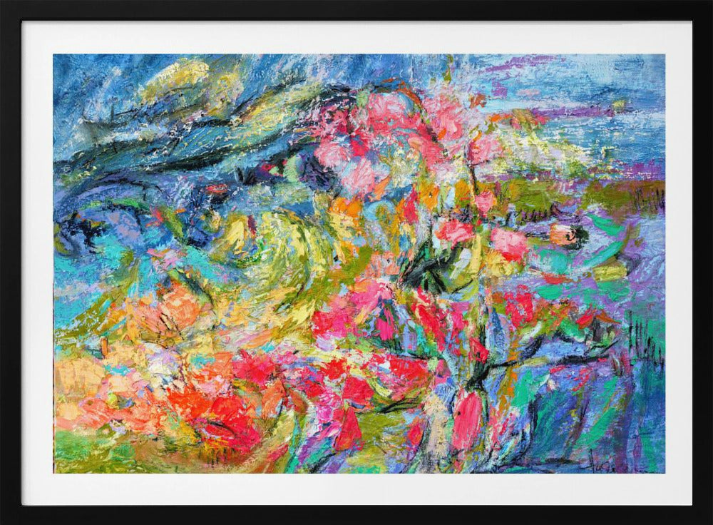 Expressionistisches buntes abstraktes Poster