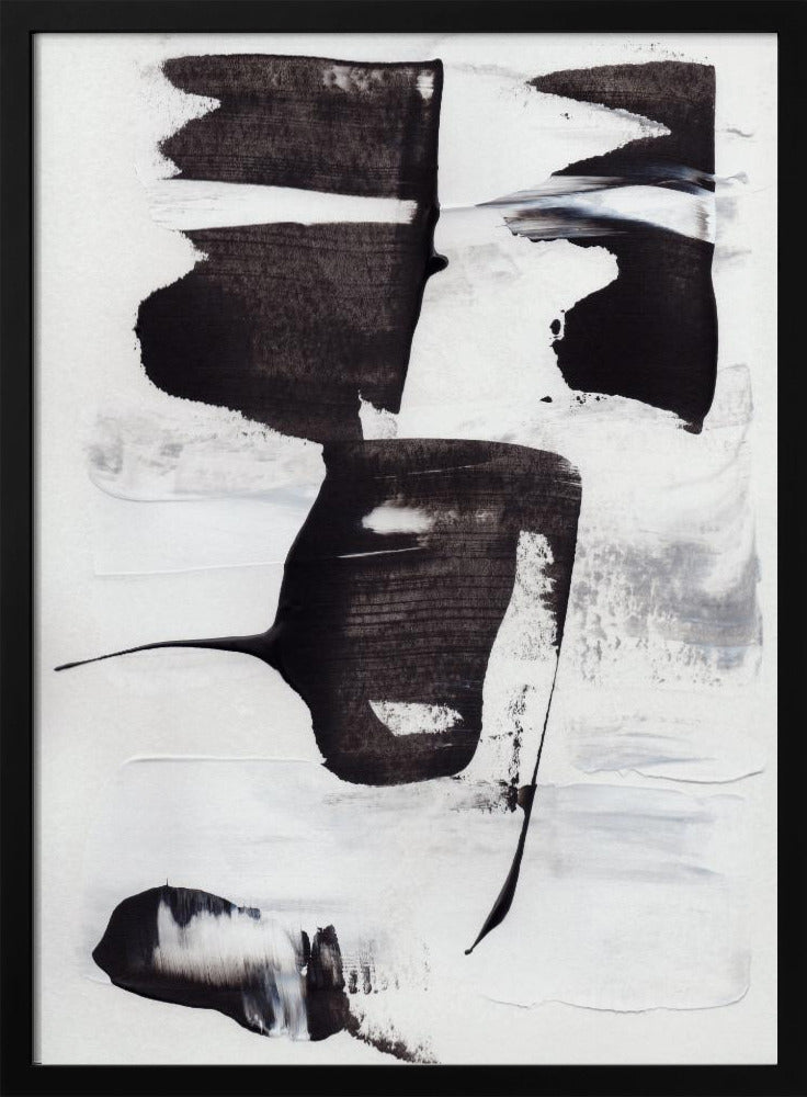 Ausdrucksstarke monochrome Pinselstriche | Poster