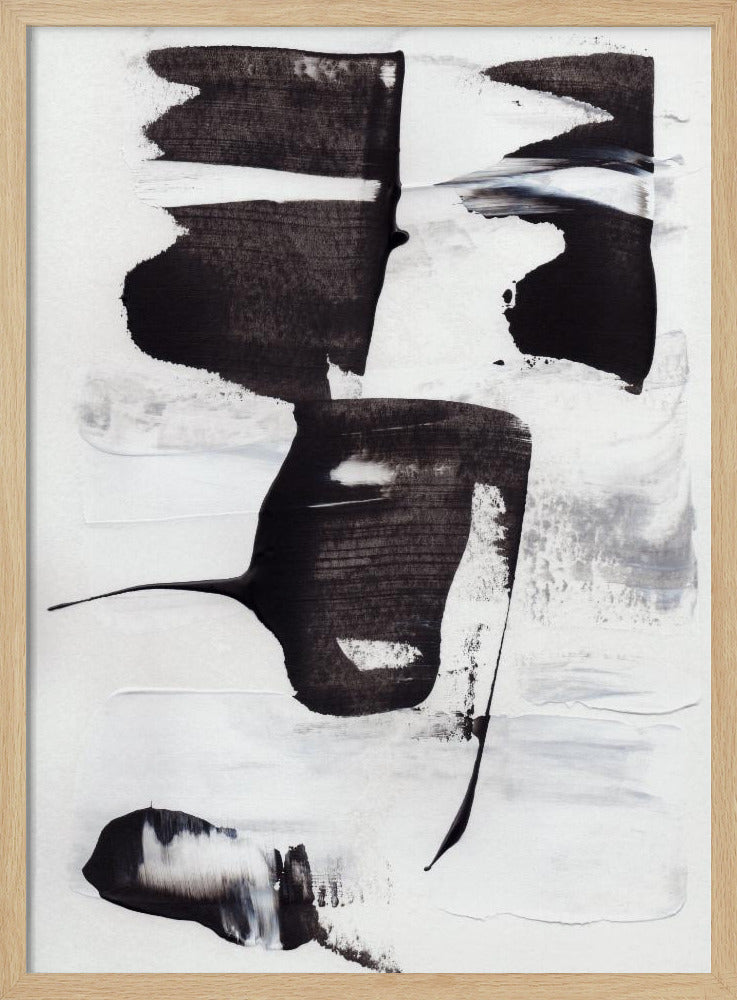 Ausdrucksstarke monochrome Pinselstriche | Poster