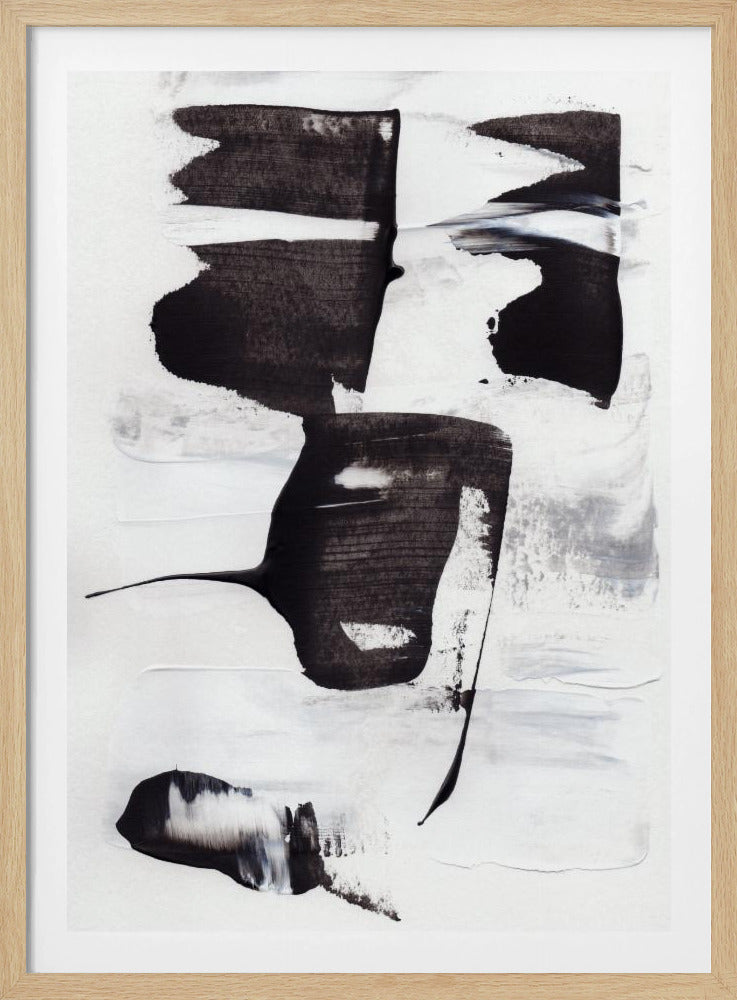 Ausdrucksstarke monochrome Pinselstriche | Poster